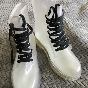 Clear Combat Boots